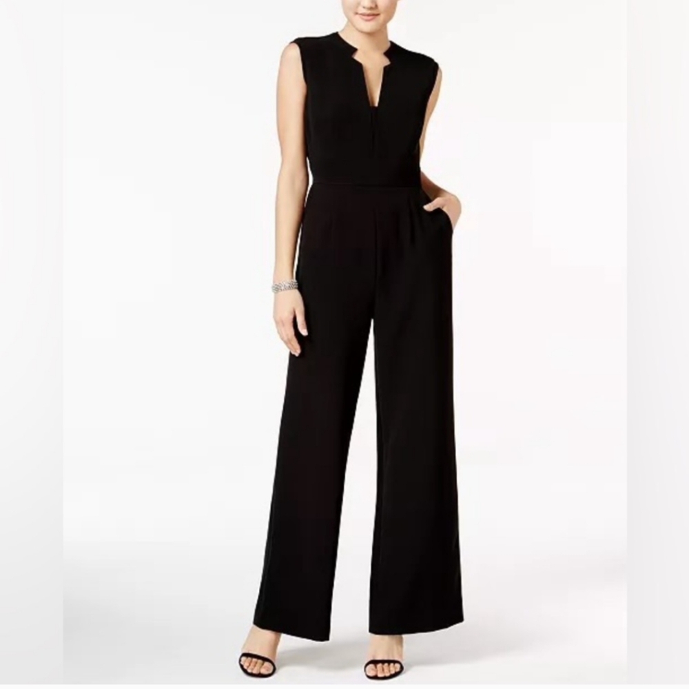 Tahari by ASL Jumpsuit with Gold Hardware